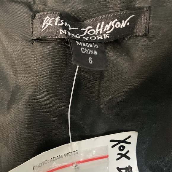 Betsey Johnson New York Vintage Black Tiered Dress Size 6(small) Cotton - Picture 10 of 10